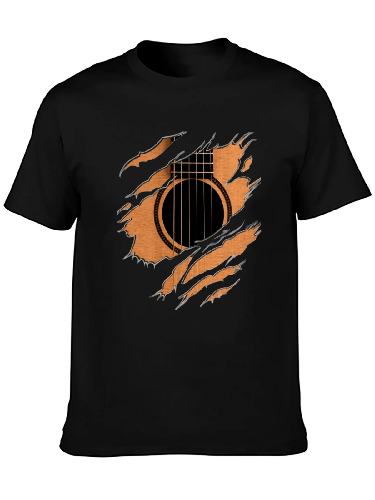 Guitar Inside T-Shirt - Ripped Effect Design product image 3