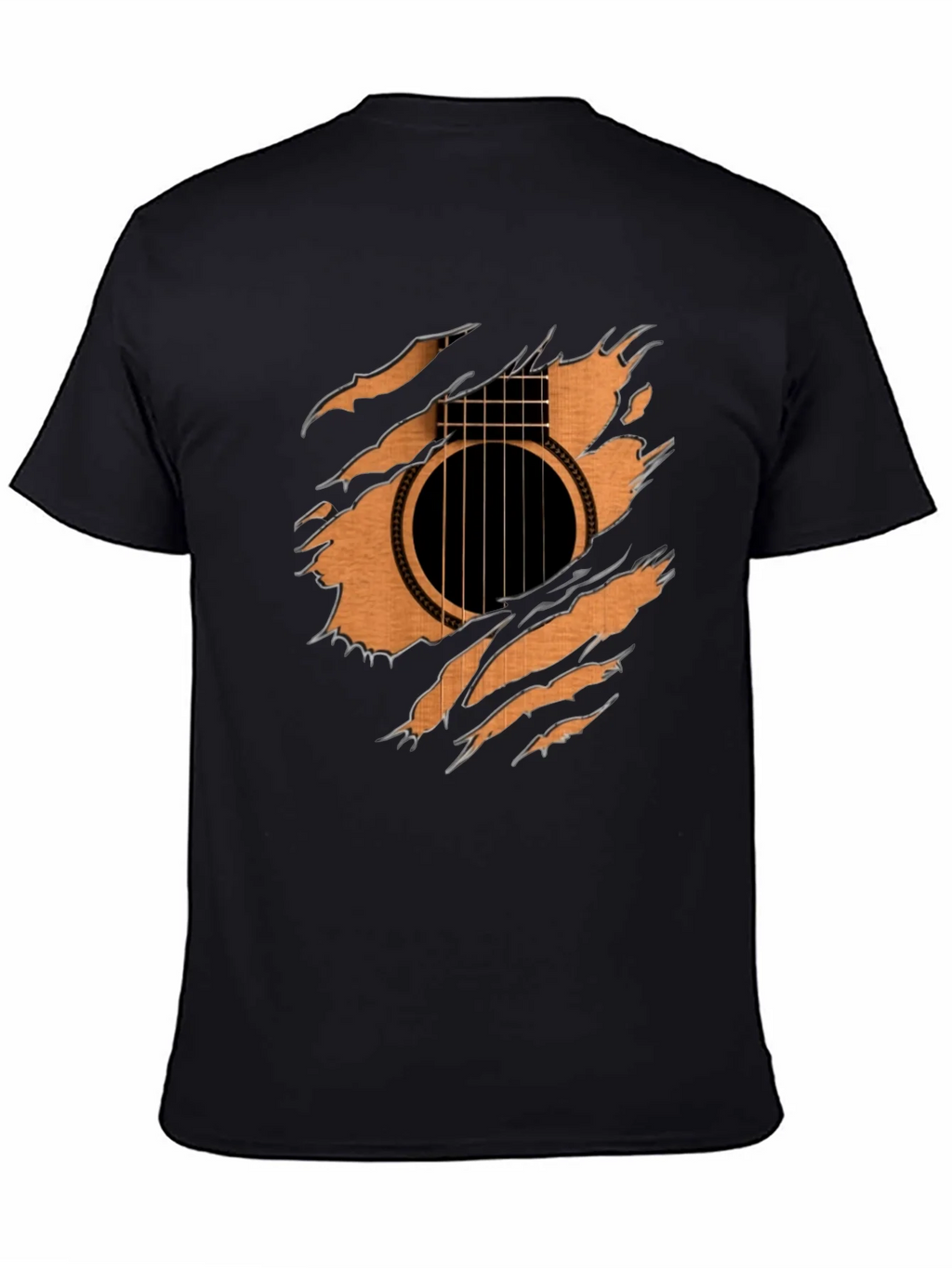 Guitar Inside T-Shirt - Ripped Effect Design product image 4