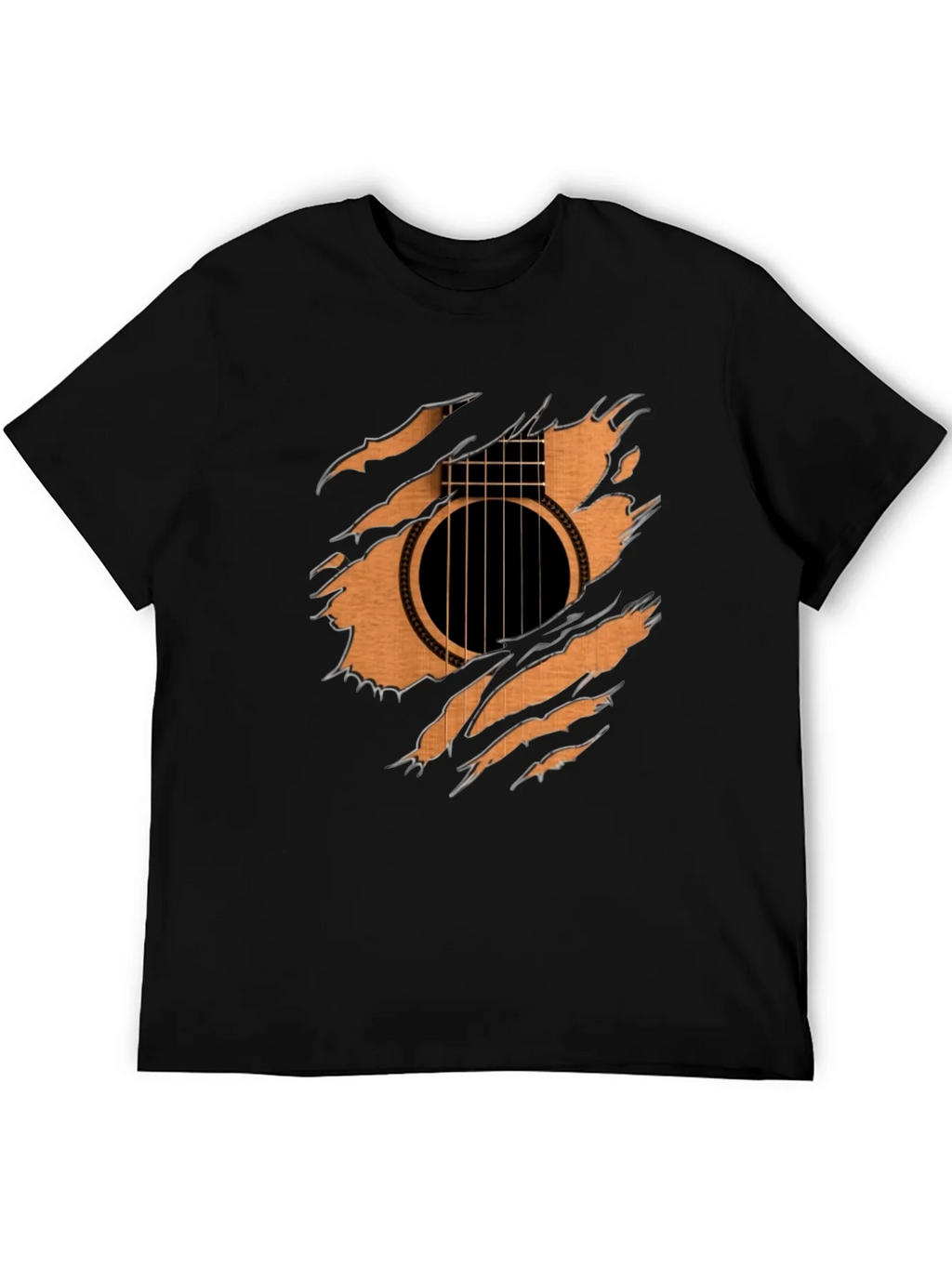 Guitar Inside T-Shirt - Ripped Effect Design product image 5