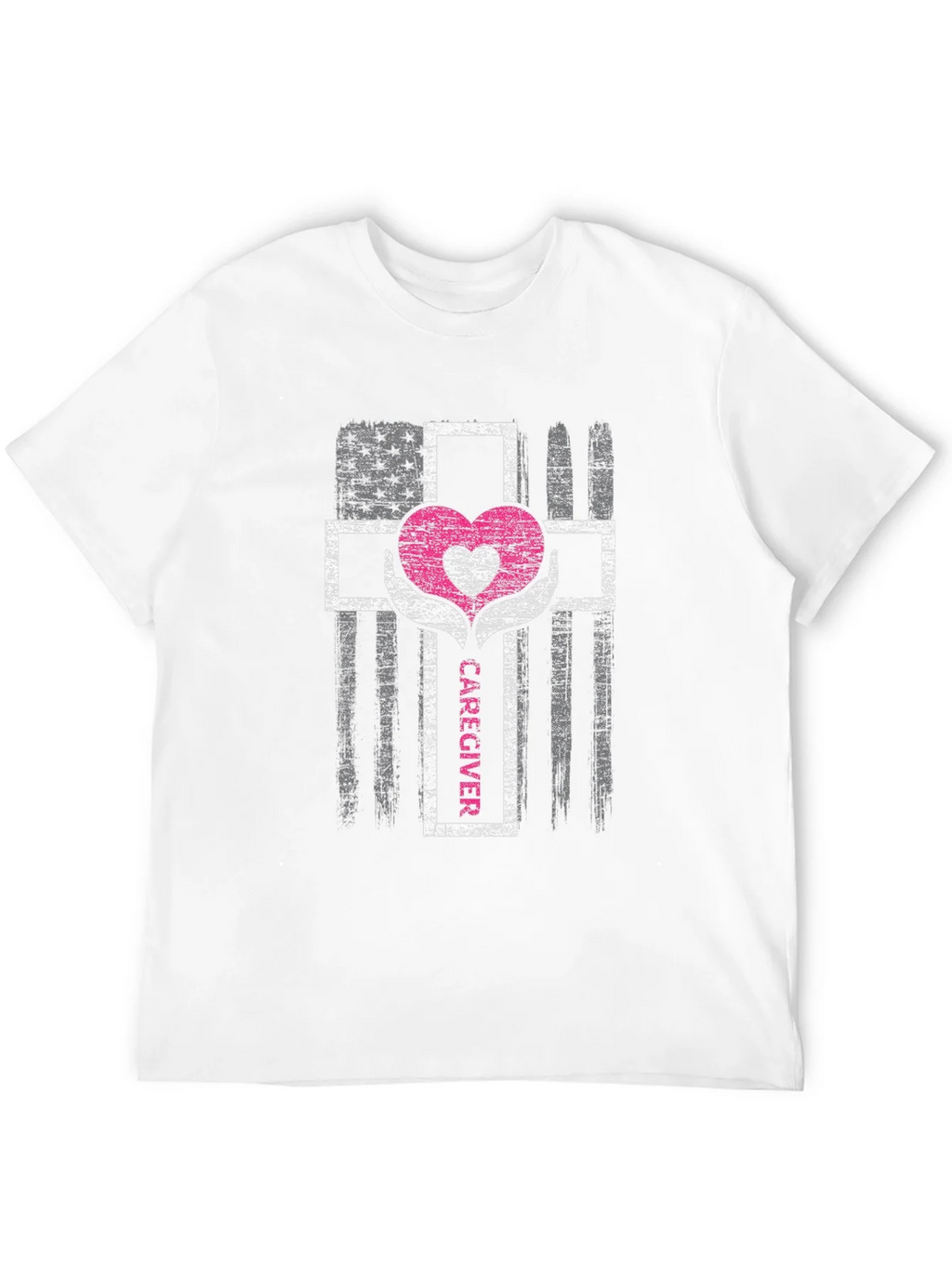 Caregiver Heart Cross Graphic T-Shirt product image 11