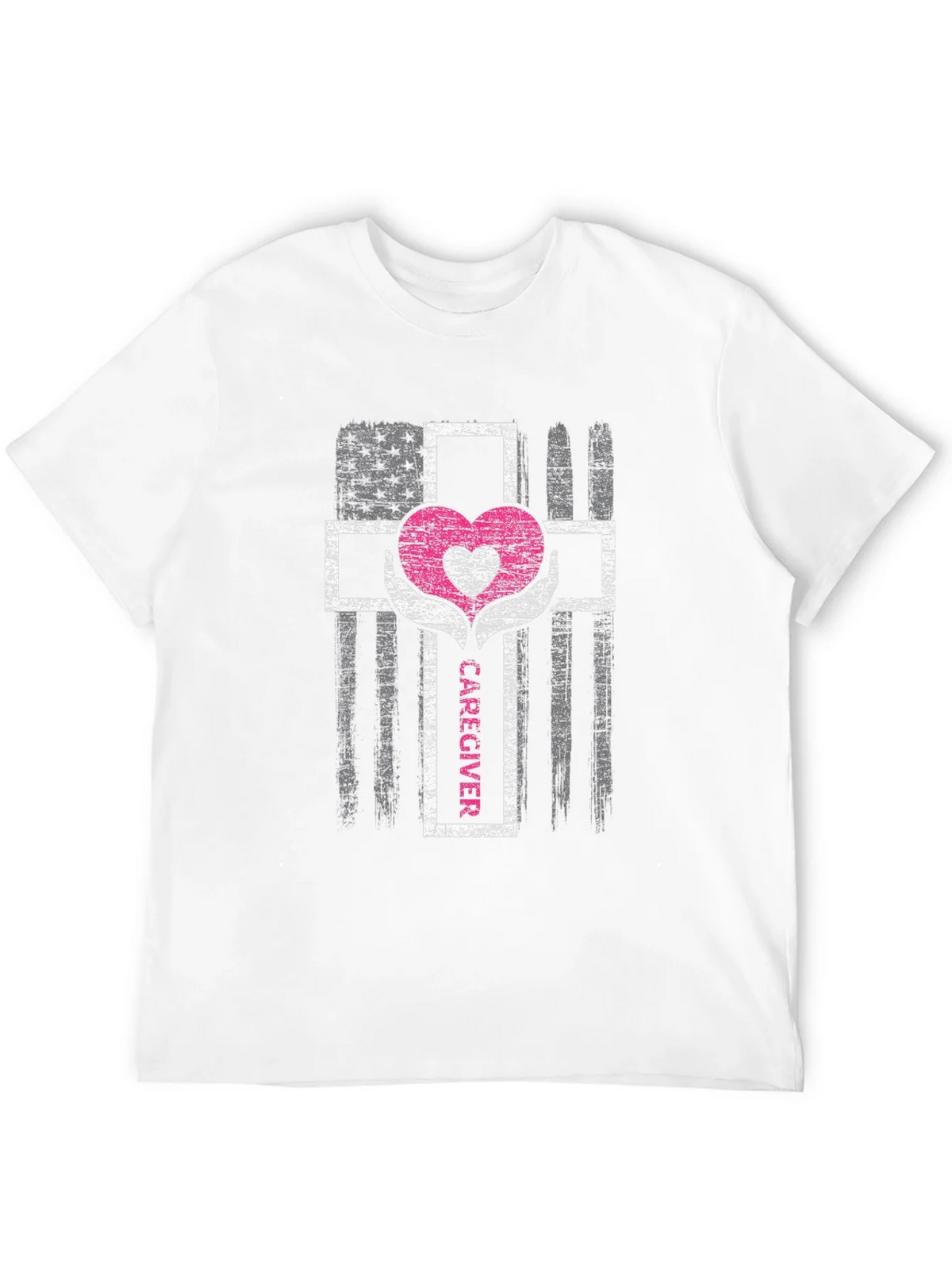 Caregiver Heart Cross Graphic T-Shirt product image 11
