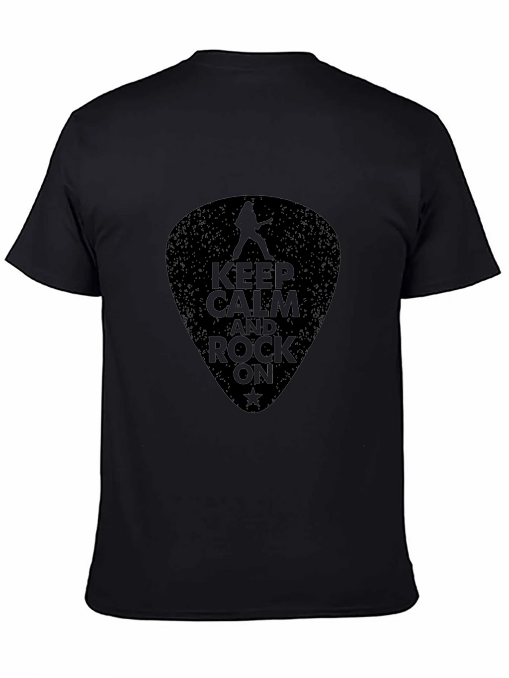 Keep Calm and Rock On Black T-Shirt product image 4