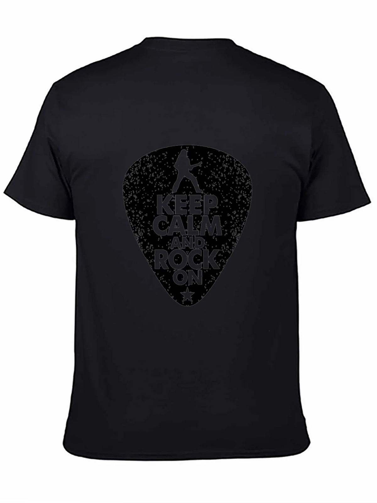 Keep Calm and Rock On Black T-Shirt product image 4