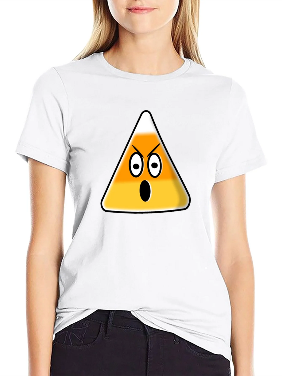 Angry Candy Corn Graphic T-Shirt - Halloween Fun product image 8