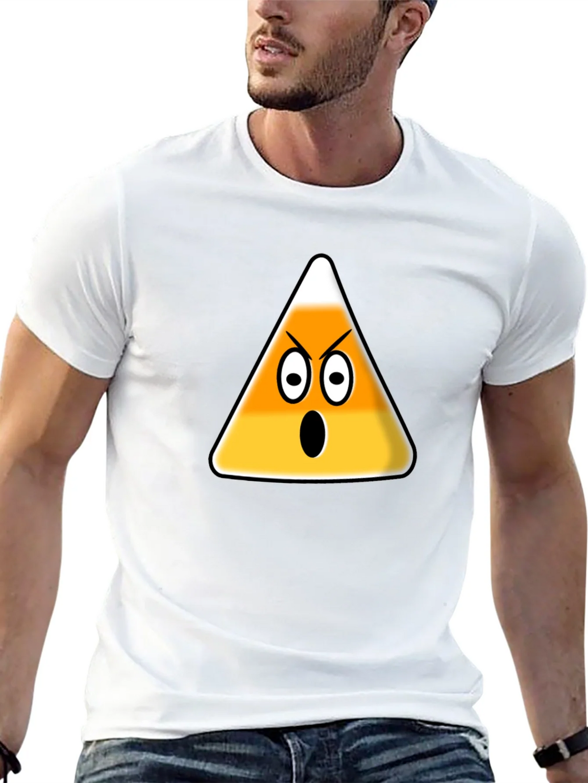 Angry Candy Corn Graphic T-Shirt - Halloween Fun product image 12