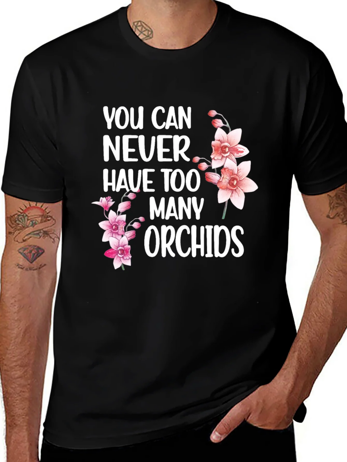 Orchid Lover T-Shirt - Never Too Many Orchids! product image 1