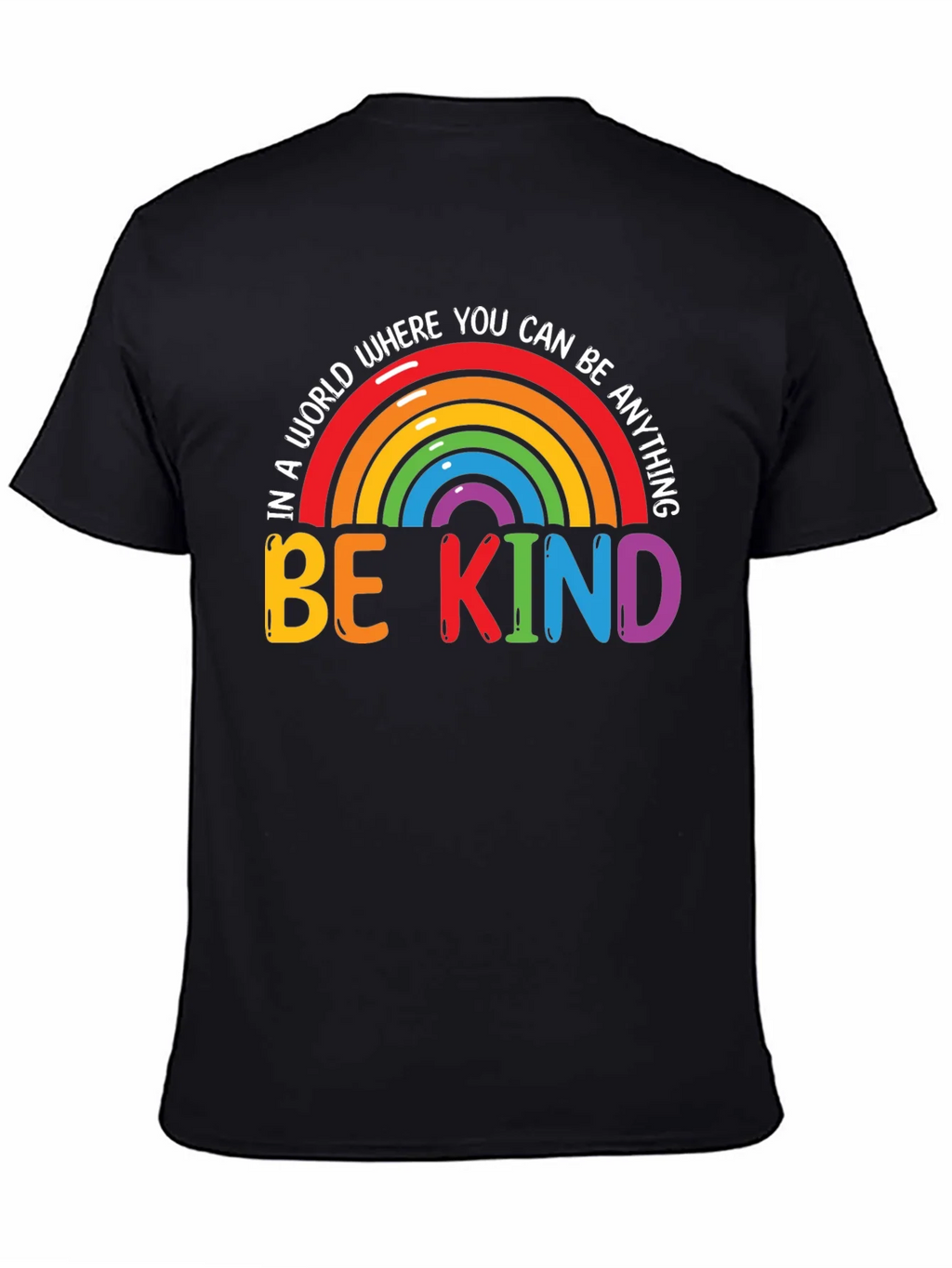 Be Kind Rainbow Graphic Tee - Black product image 4