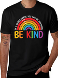 Be Kind Rainbow Graphic Tee - Black product image 1