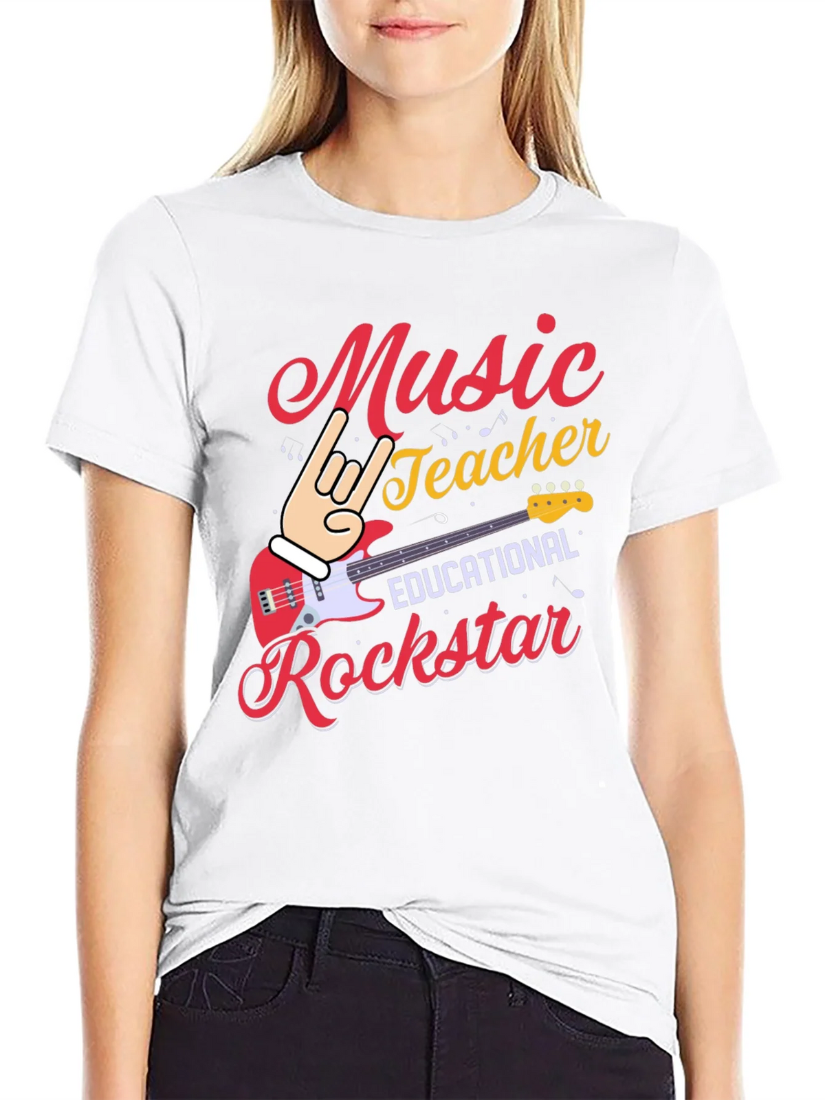 Music Teacher Rockstar Graphic Tee product image 8