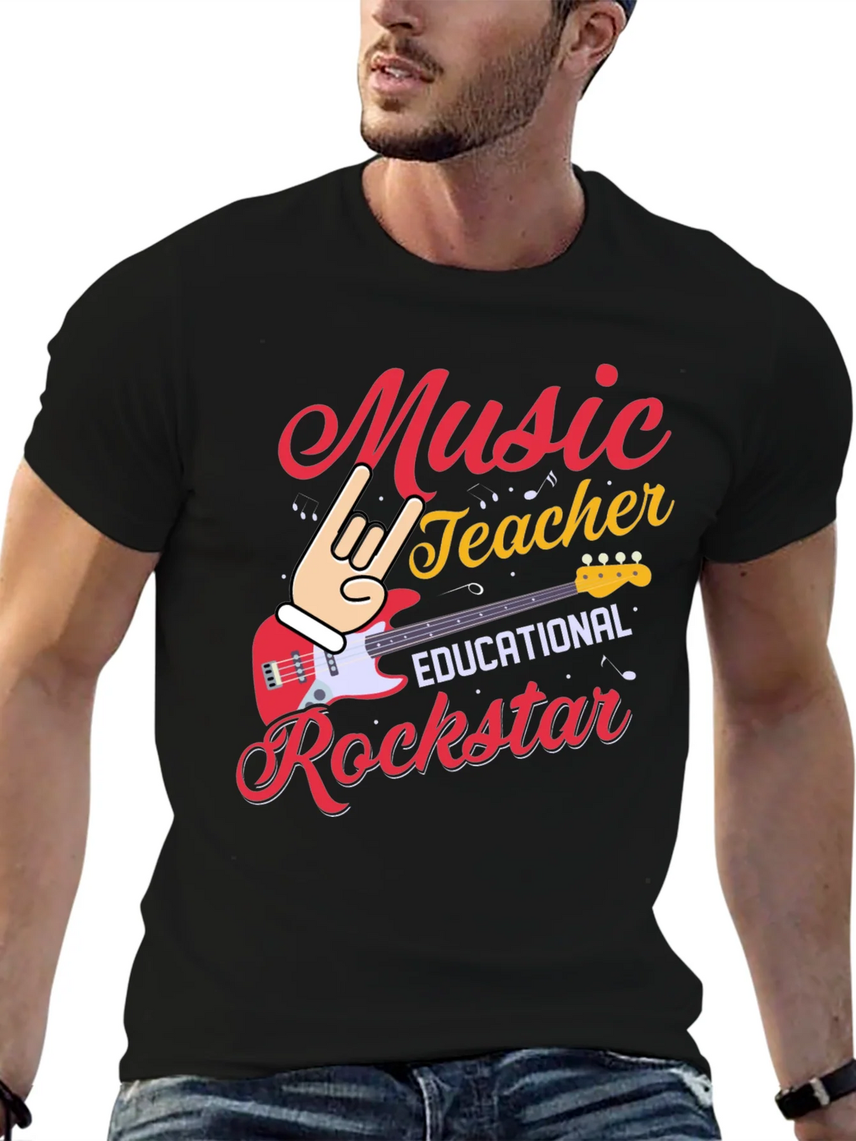 Music Teacher Rockstar Graphic Tee product image 6