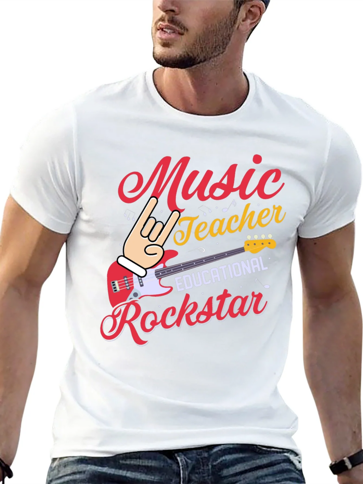 Music Teacher Rockstar Graphic Tee product image 12