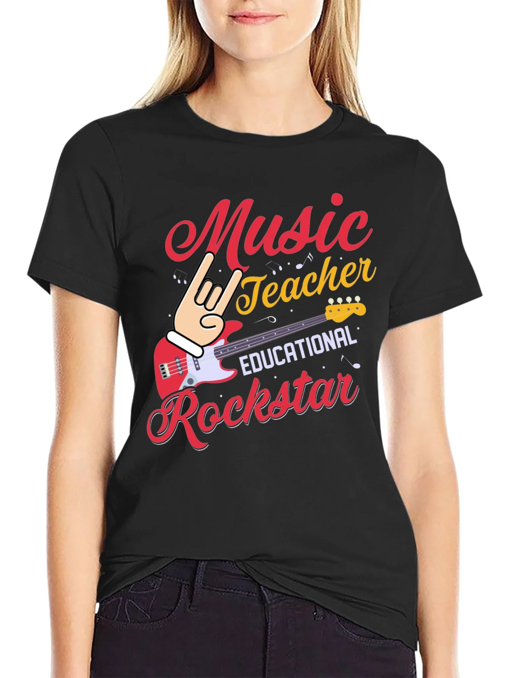 Music Teacher Rockstar Graphic Tee product image 2