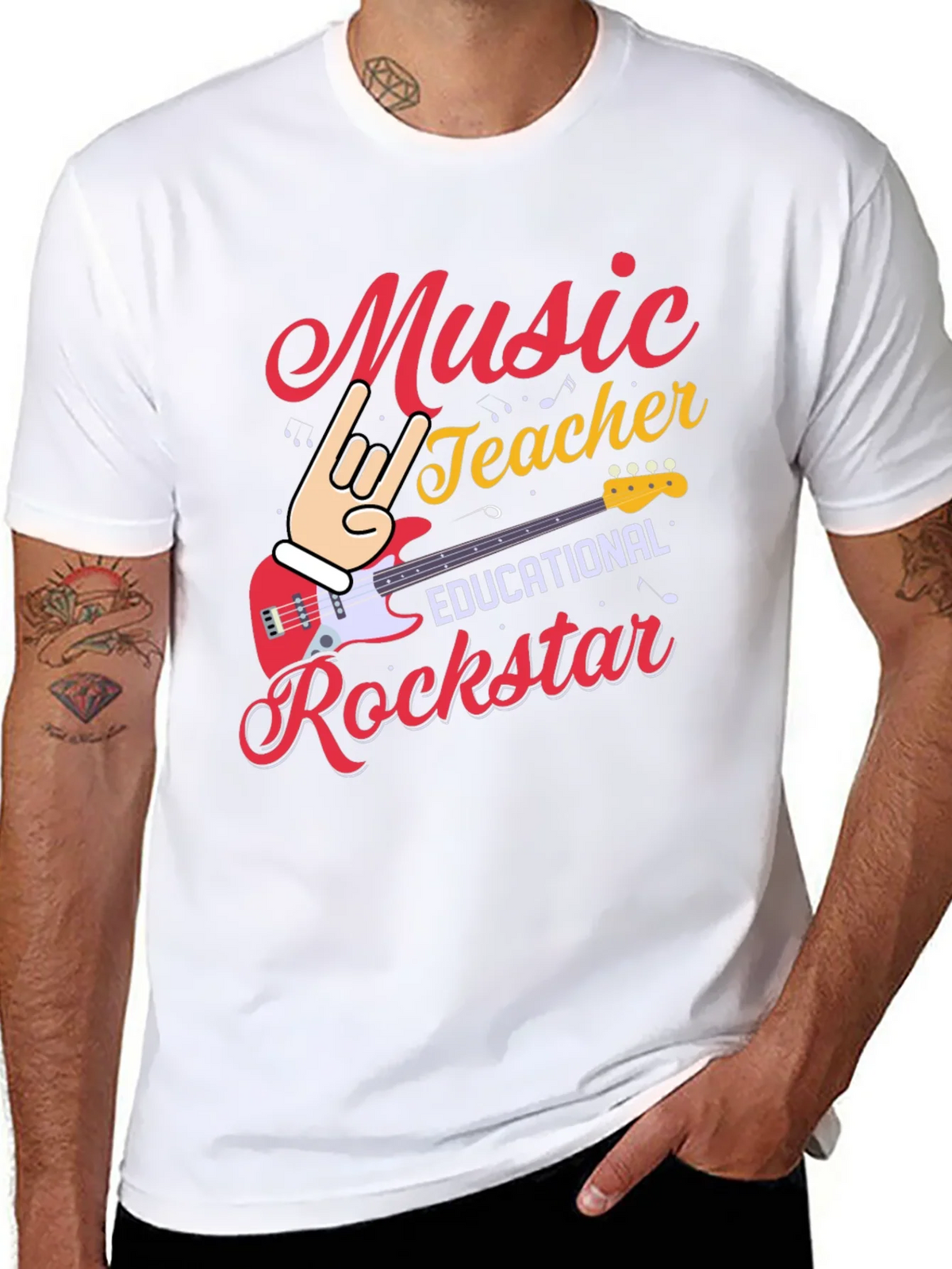 Music Teacher Rockstar Graphic Tee product image 7