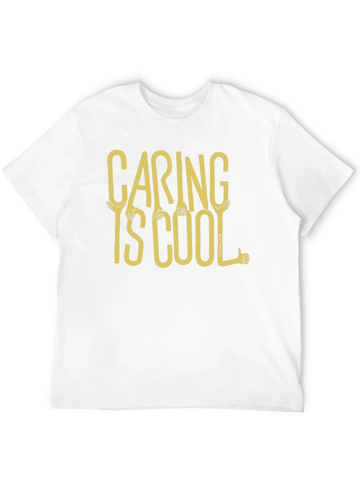 Caring is Cool Graphic Tee - Black Casual T-Shirt product image 11