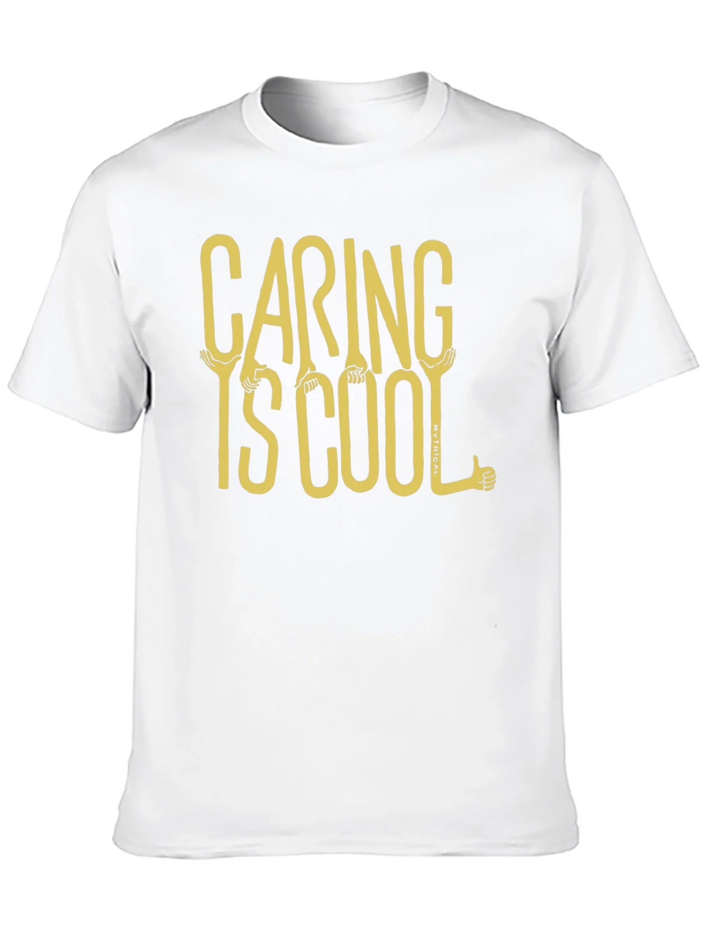 Caring is Cool Graphic Tee - Black Casual T-Shirt product image 9