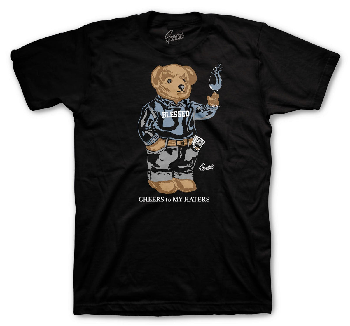 350 Ash Blue Cheers Bear Shirt