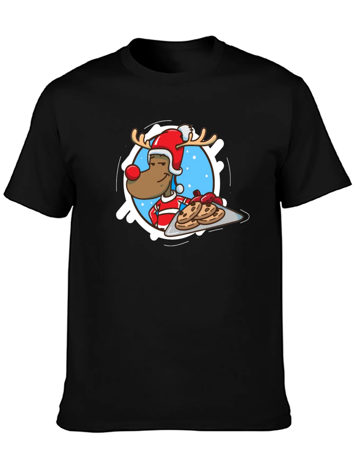 Festive Reindeer Chef T-Shirt - Holiday Cookies!