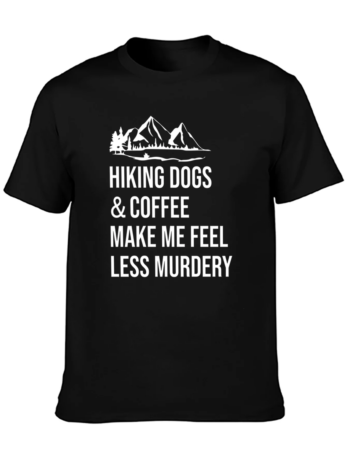 Hiking Dogs & Coffee Graphic Tee - Funny Sarcastic T-Shirt product image 3