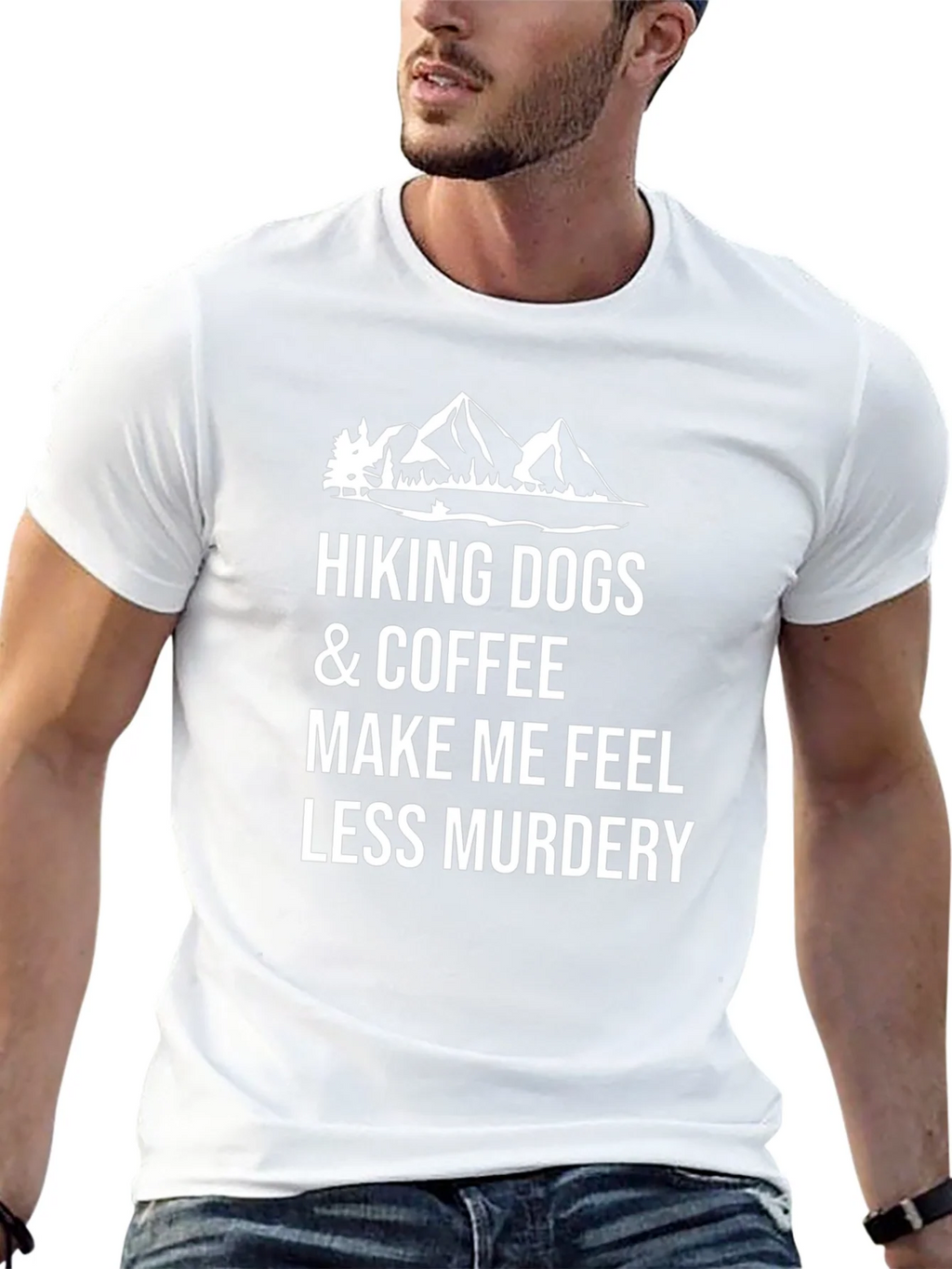 Hiking Dogs & Coffee Graphic Tee - Funny Sarcastic T-Shirt product image 12