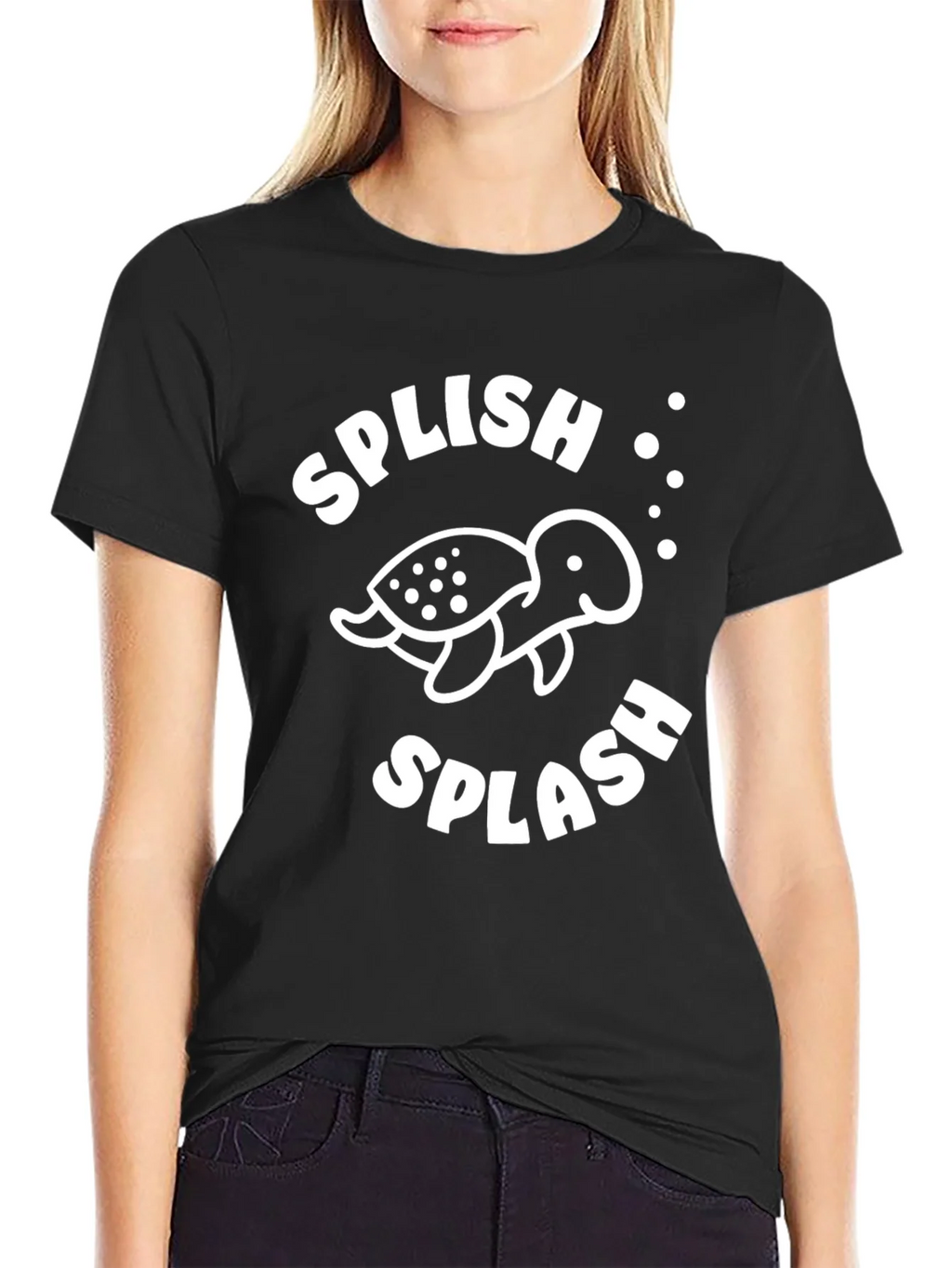 Splish Splash Turtle Graphic Tee - Black product image 2