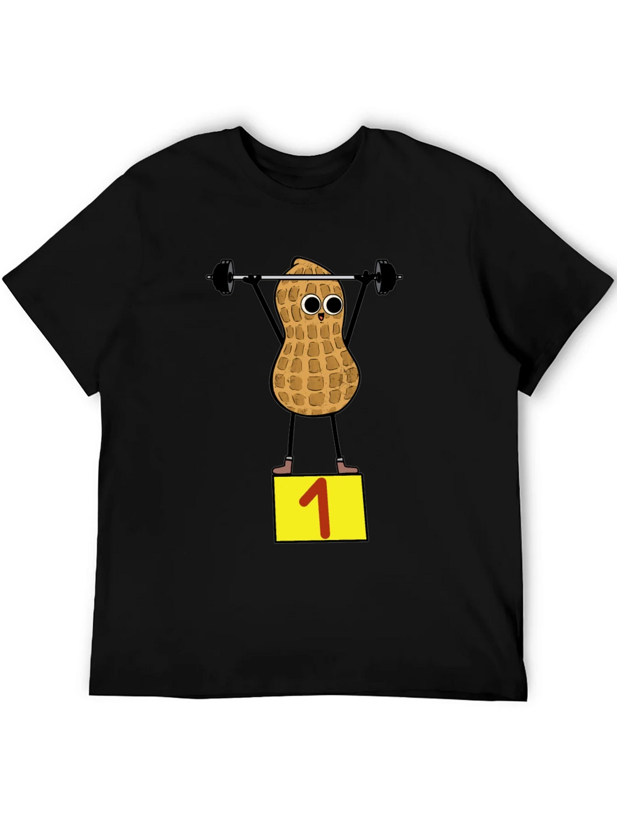 Peanut Weightlifter T-Shirt - Black product image 5