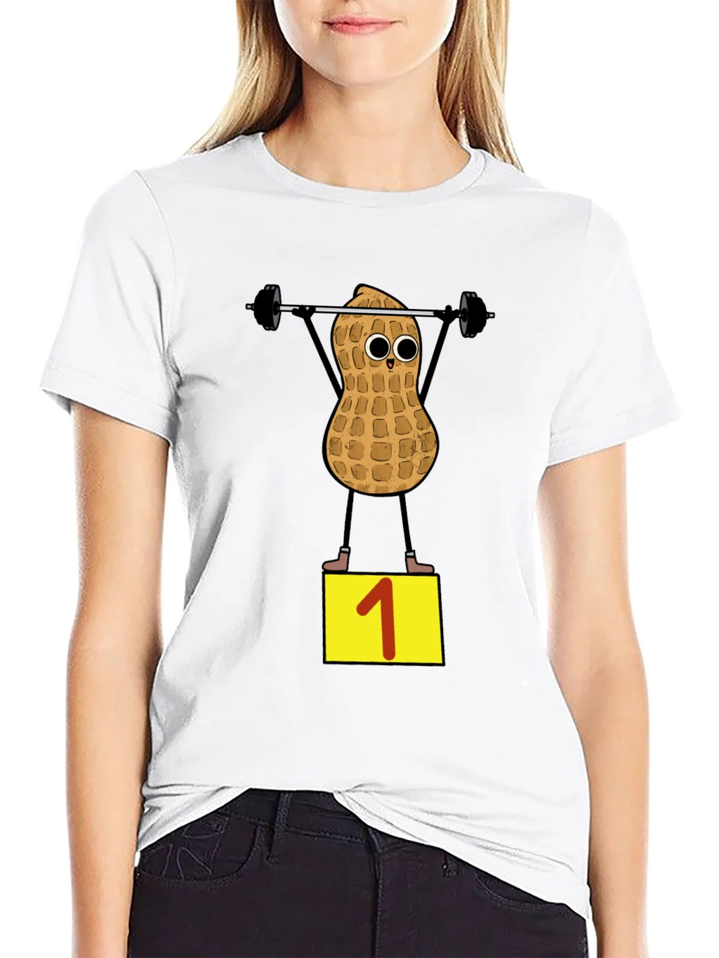 Peanut Weightlifter T-Shirt - Black product image 8