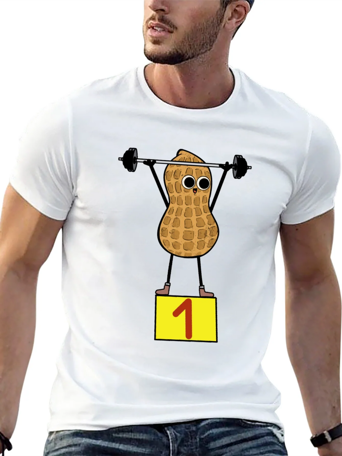 Peanut Weightlifter T-Shirt - Black product image 12