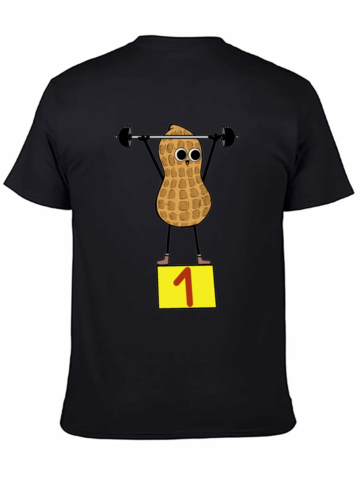 Peanut Weightlifter T-Shirt - Black product image 4