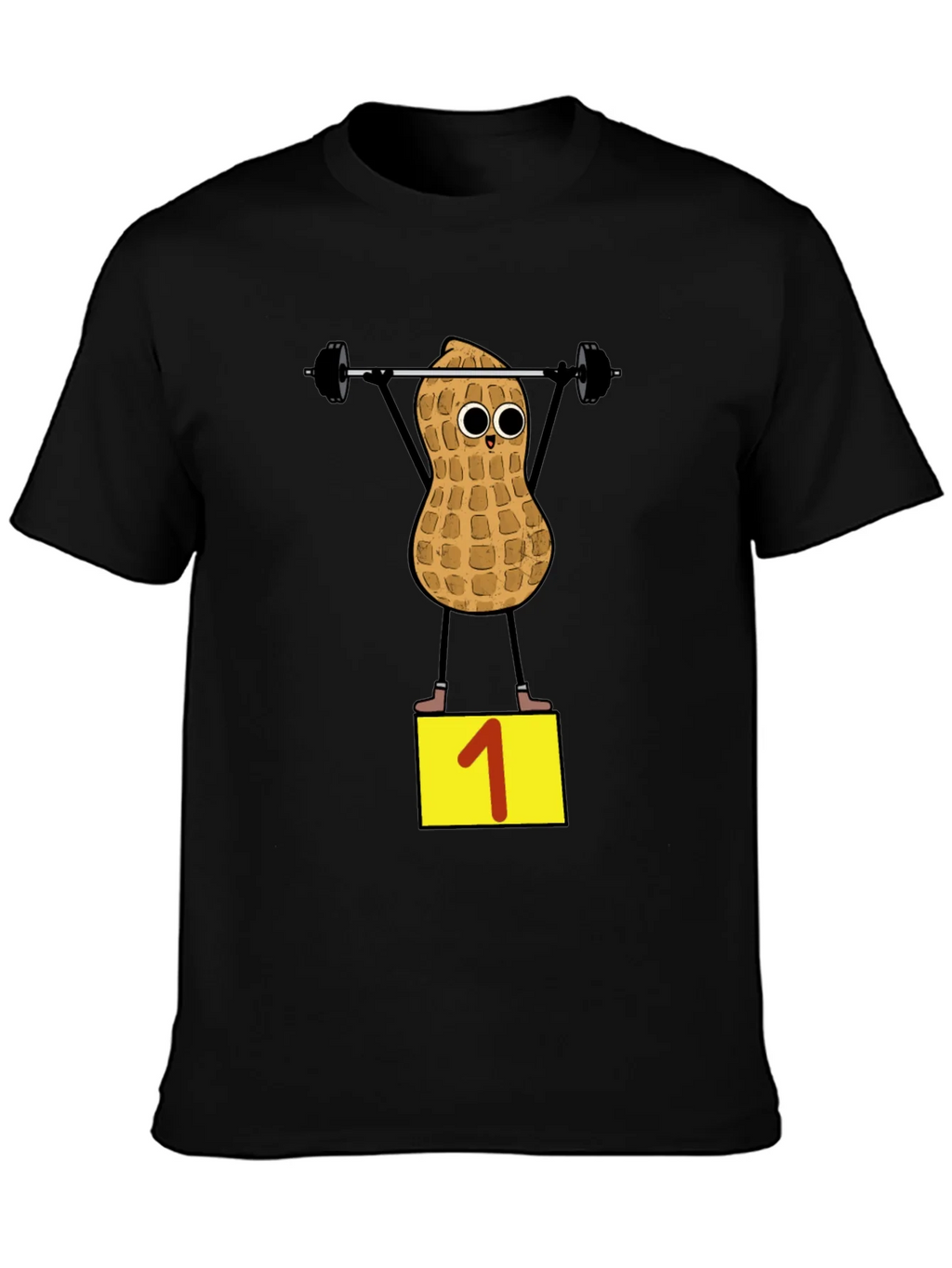 Peanut Weightlifter T-Shirt - Black product image 3