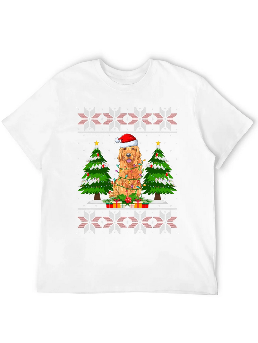Festive Dog Christmas Tree Graphic Tee