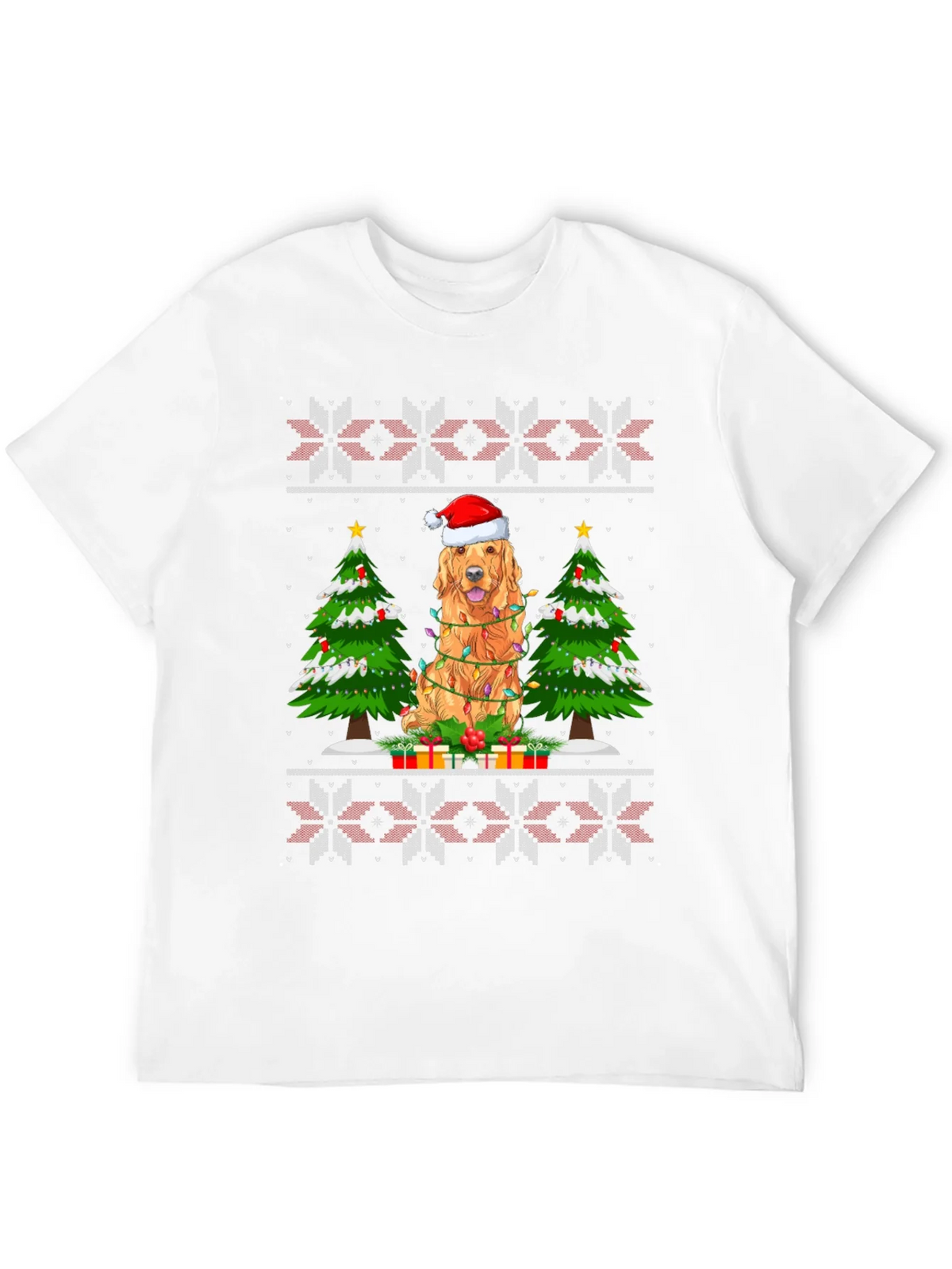 Festive Dog Christmas Tree Graphic Tee