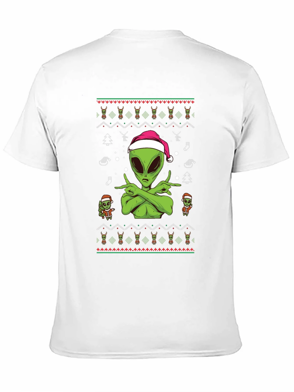 Alien Christmas Ugly Sweater Tee