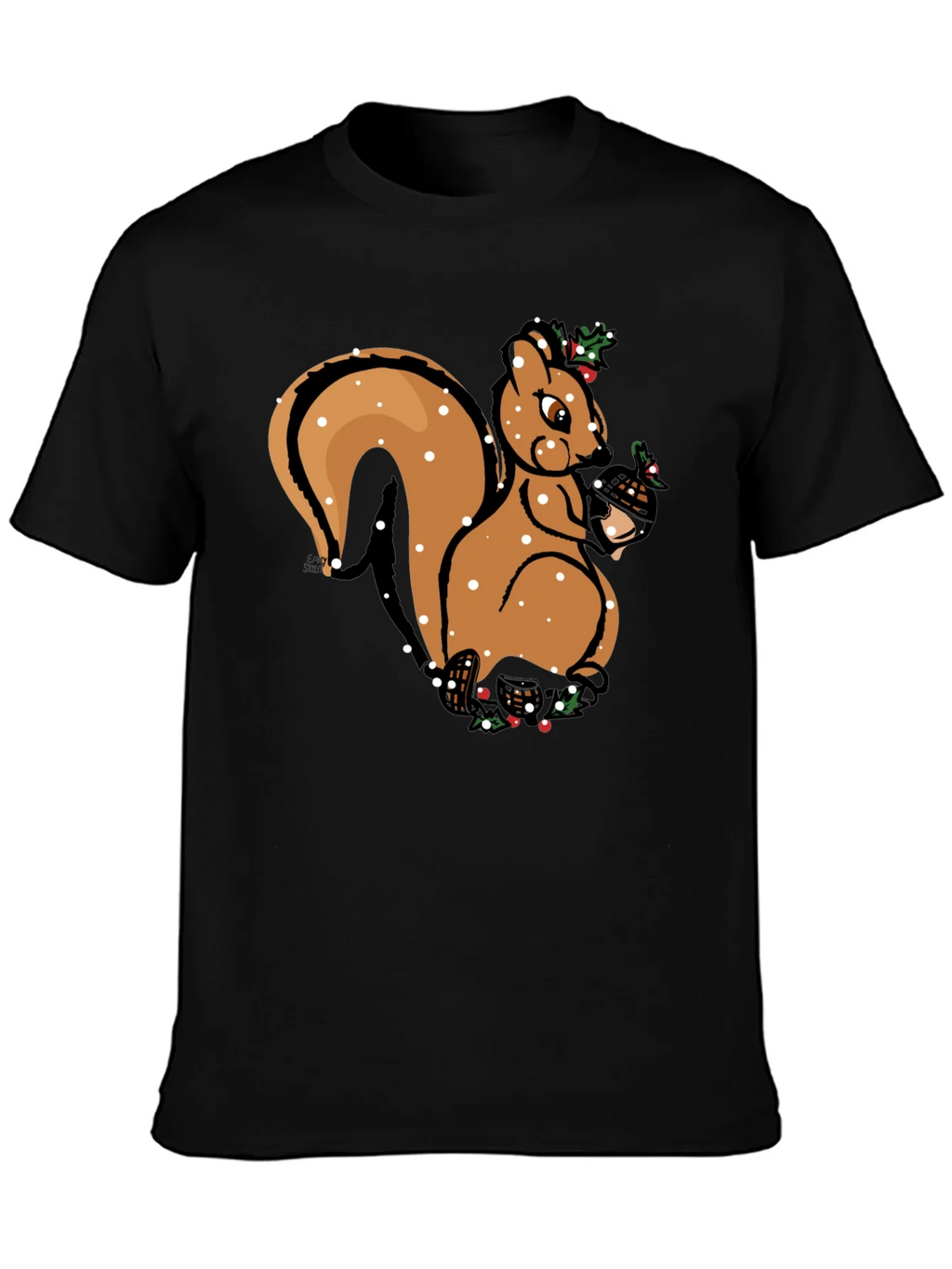 Festive Squirrel Graphic Tee - Holiday Season Apparel product image 3