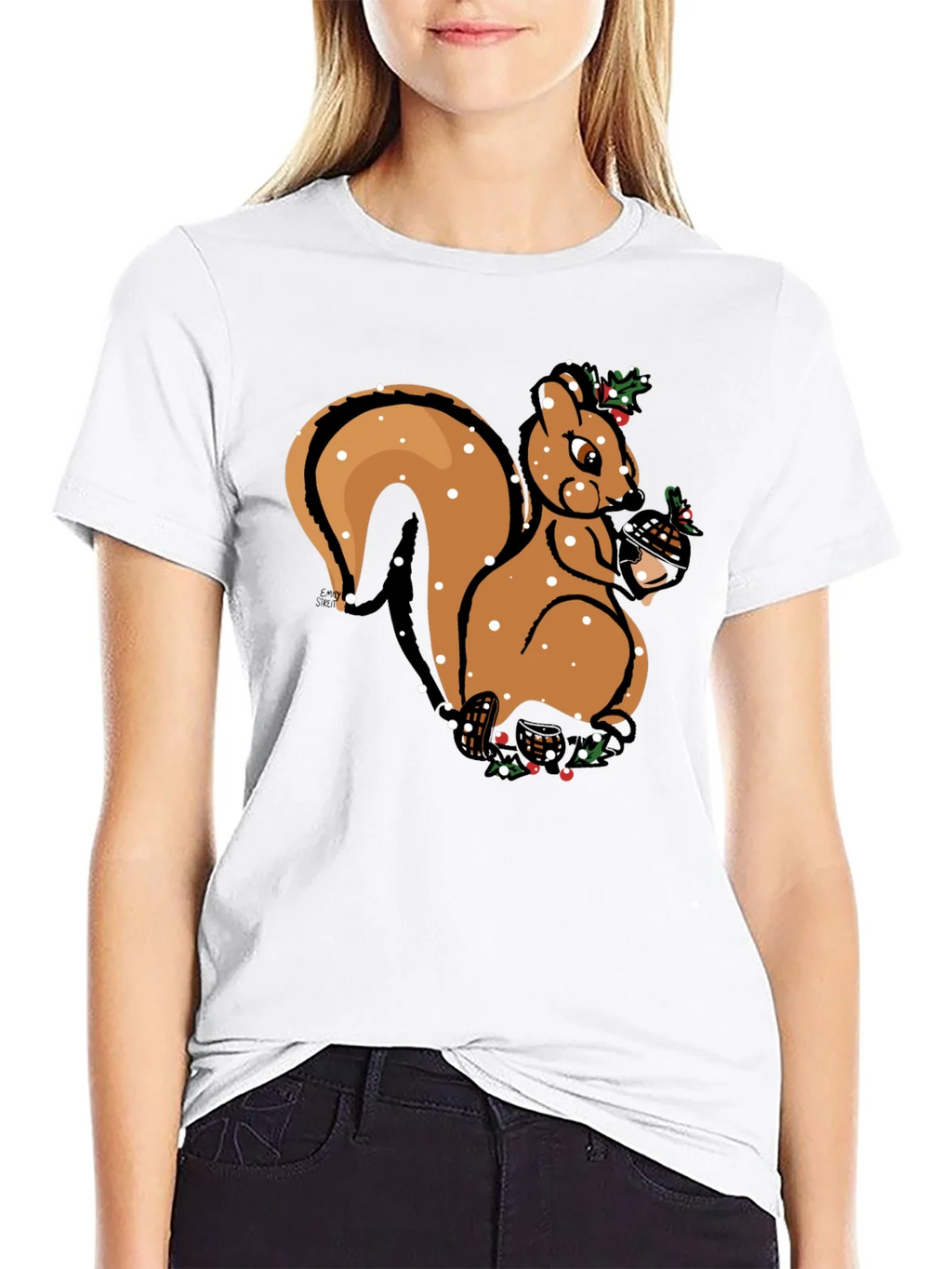 Festive Squirrel Graphic Tee - Holiday Season Apparel product image 8