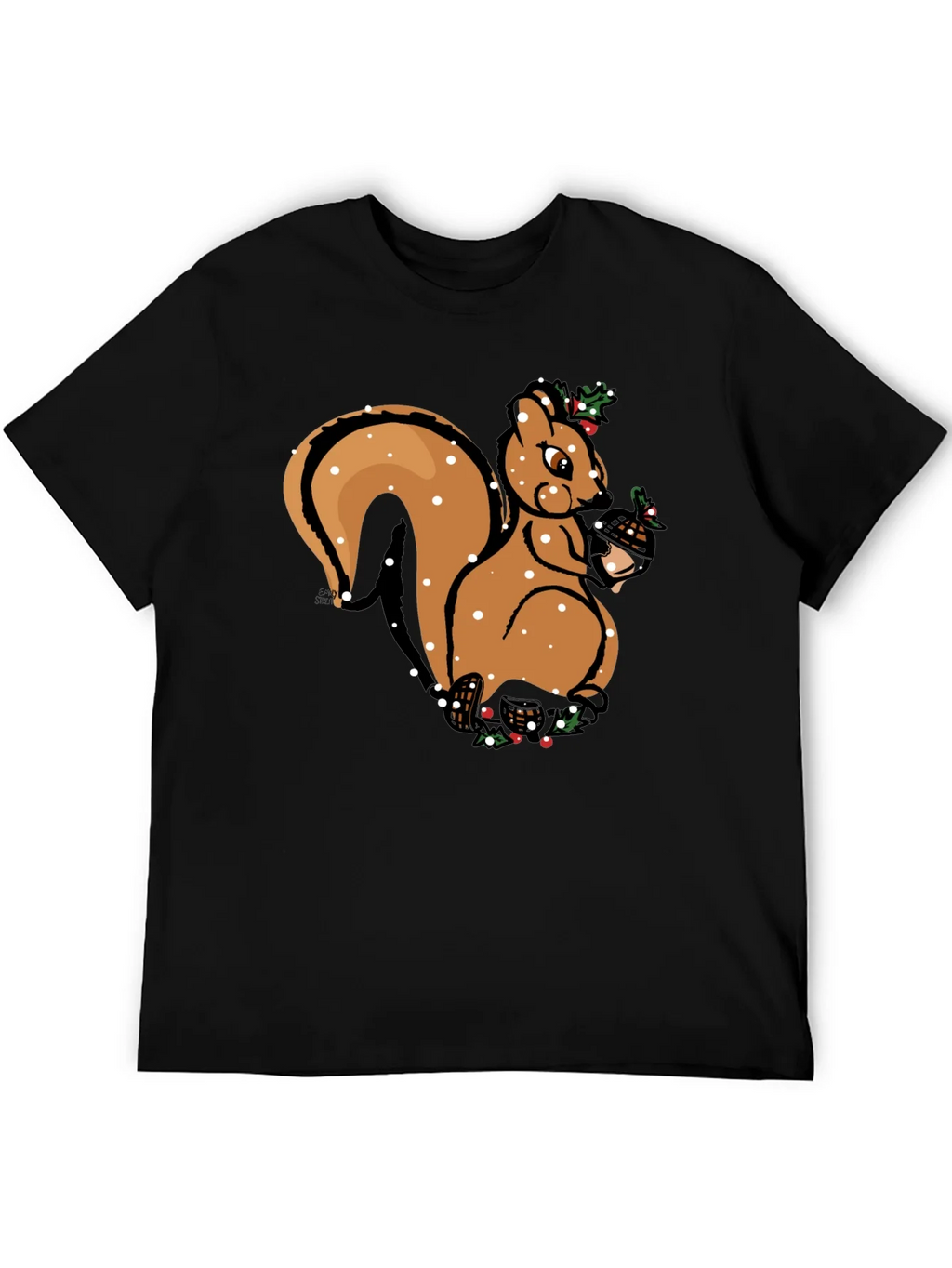 Festive Squirrel Graphic Tee - Holiday Season Apparel product image 5