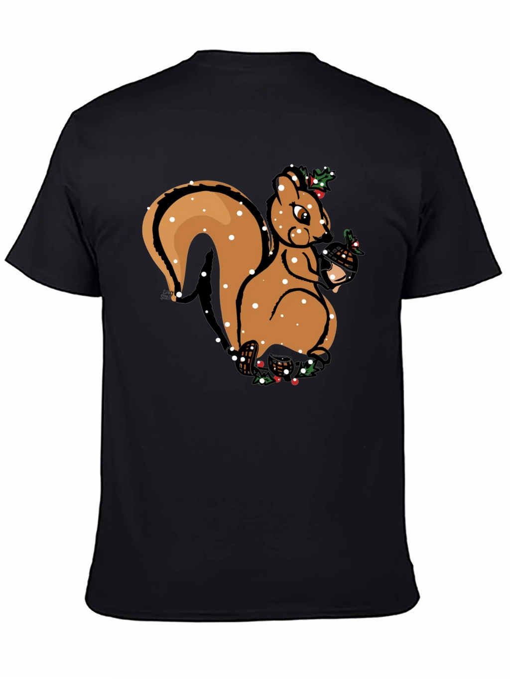 Festive Squirrel Graphic Tee - Holiday Season Apparel product image 4