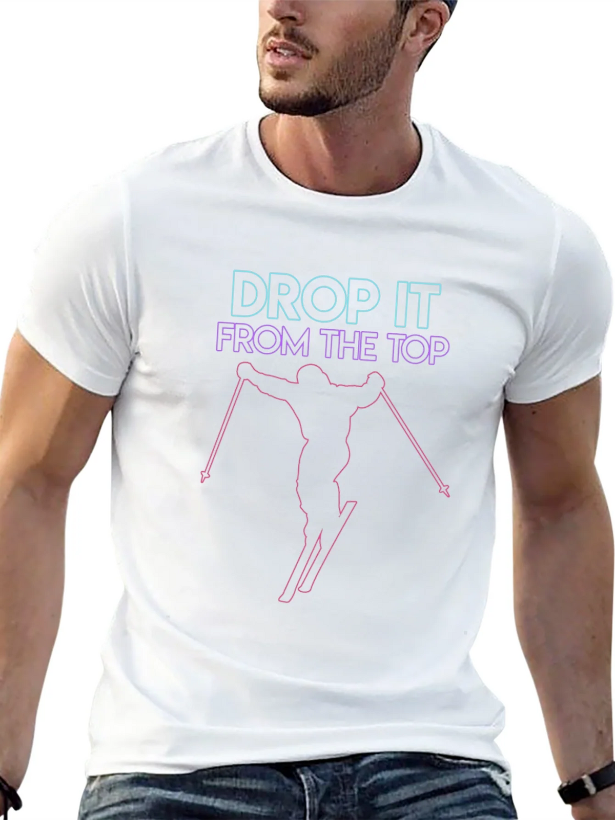 Drop It From The Top Skiing Graphic Tee product image 12