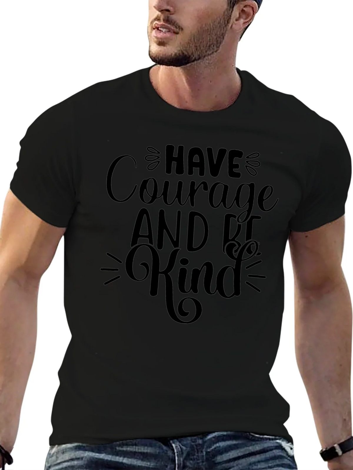 Courage Be Kind Black Graphic Tee product image 6