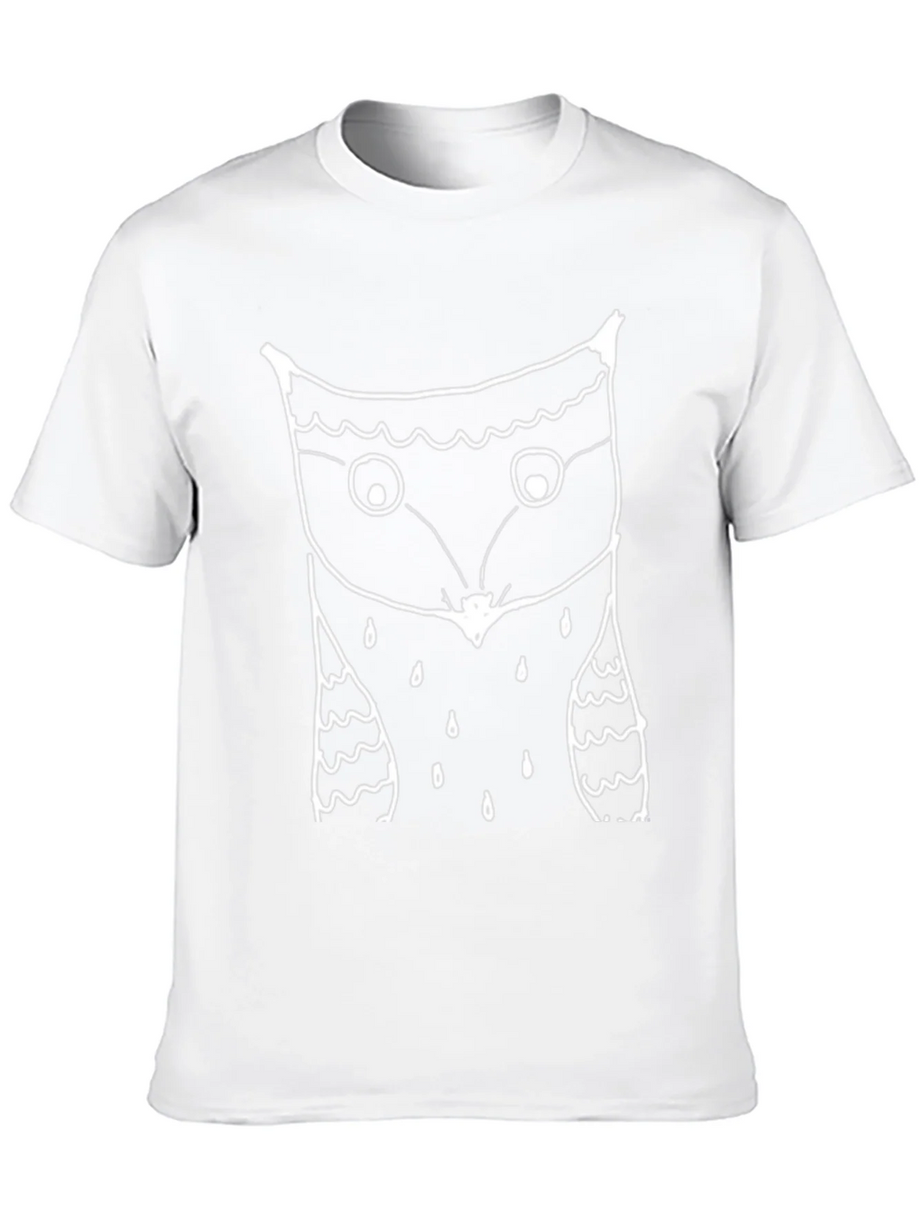 Mens Black T-Shirt with Owl Graphic product image 9