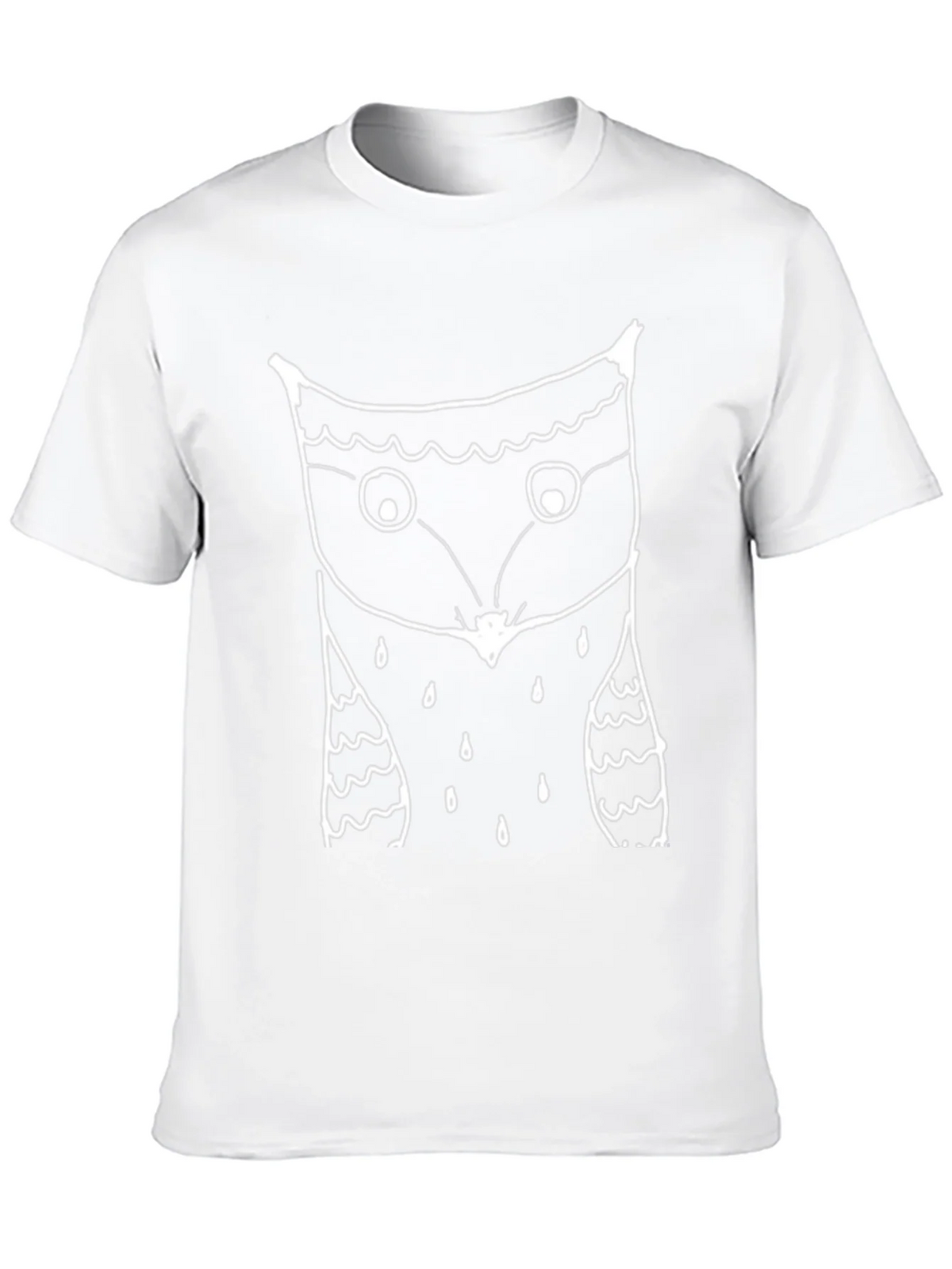 Mens Black T-Shirt with Owl Graphic product image 9
