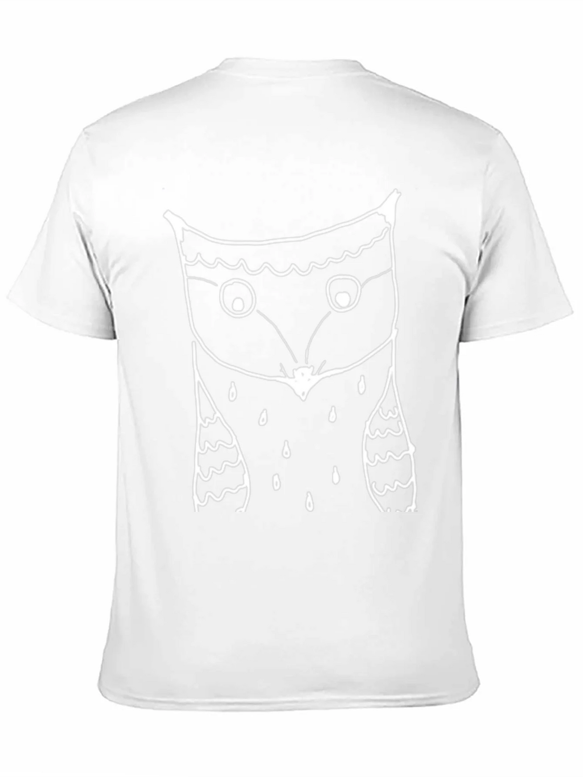Mens Black T-Shirt with Owl Graphic product image 10