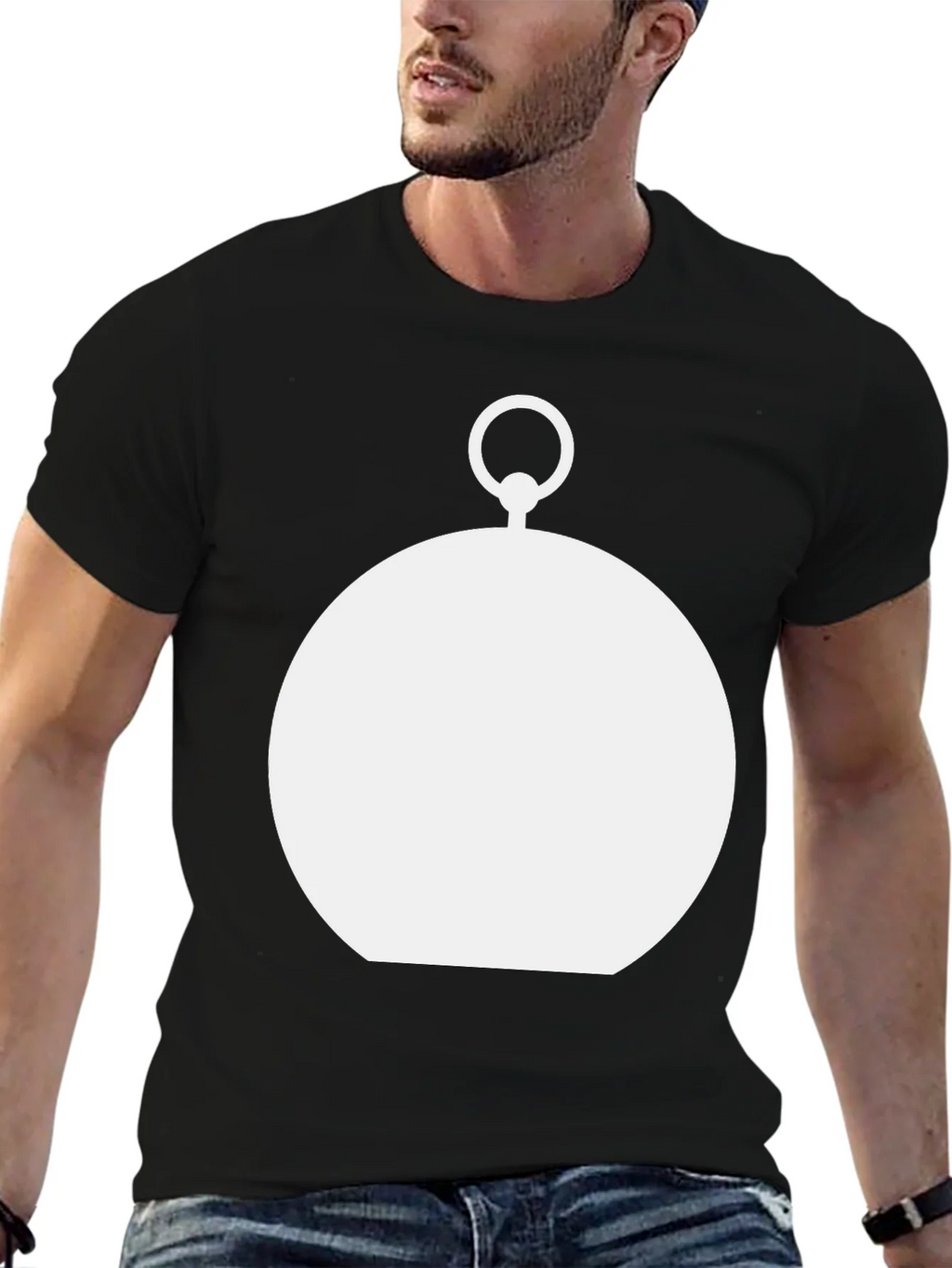 Modern Pocket Watch Graphic Tee - Black product image 6