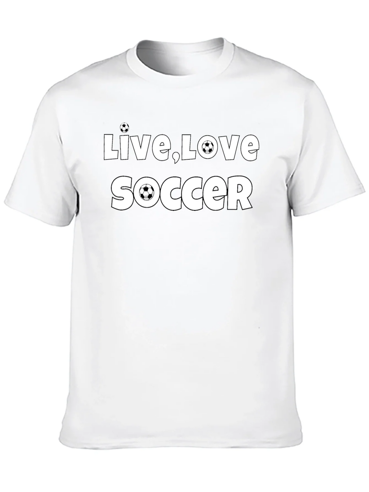 Live Love Soccer Graphic Black T-Shirt product image 9