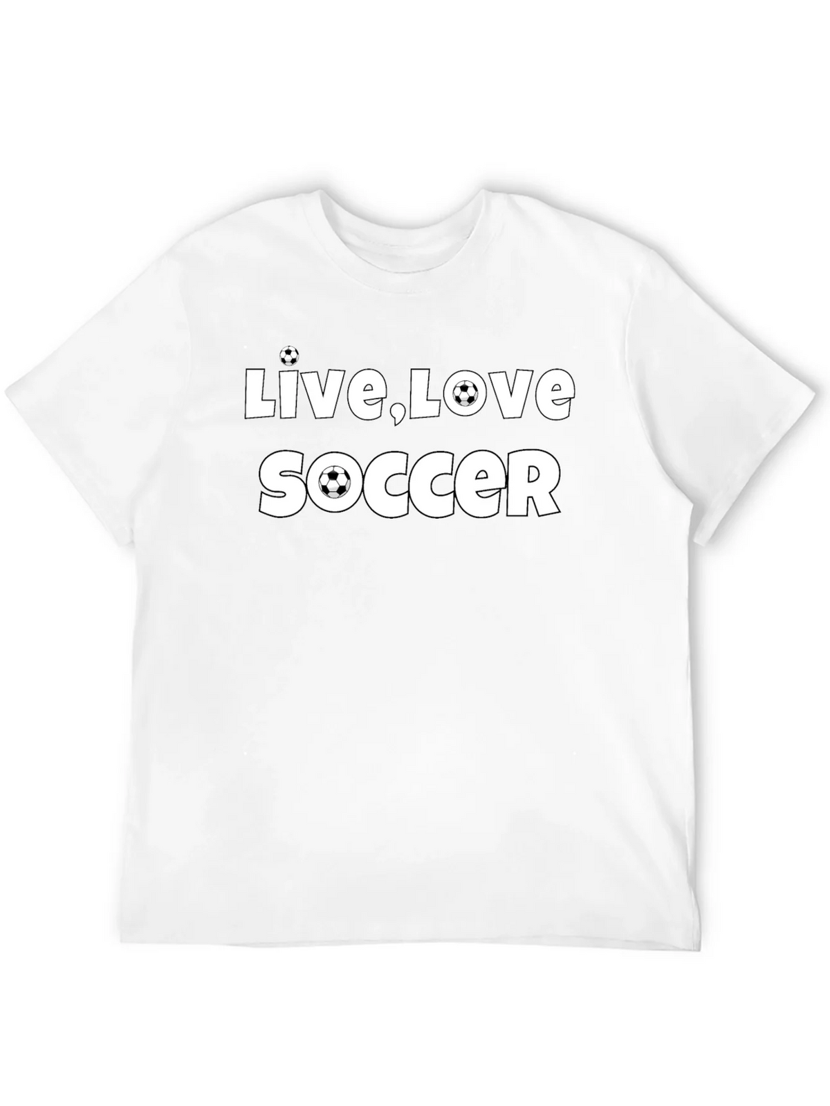 Live Love Soccer Graphic Black T-Shirt product image 11