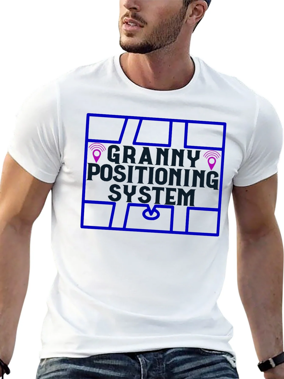 Granny Positioning System Black T-Shirt product image 12