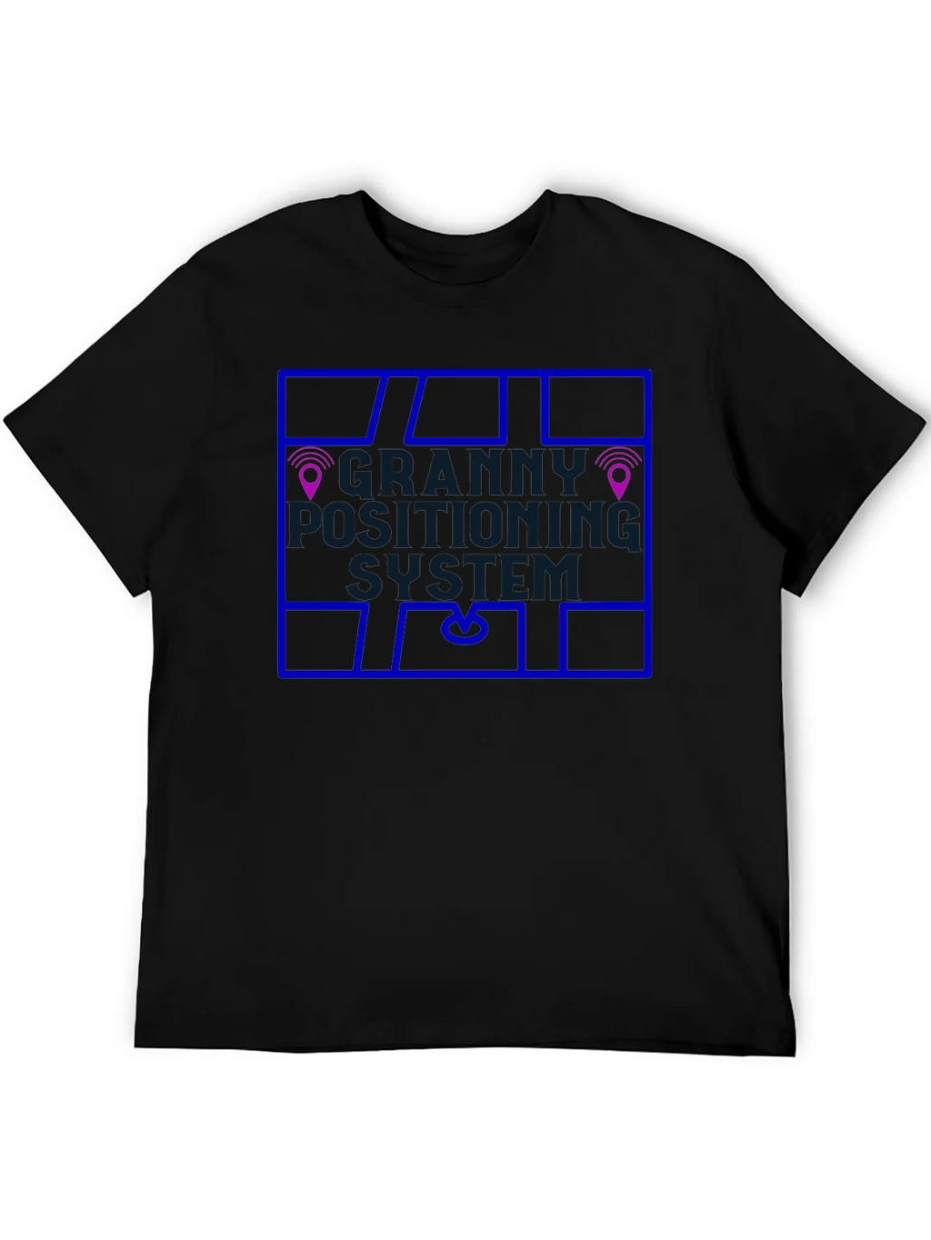 Granny Positioning System Black T-Shirt product image 5