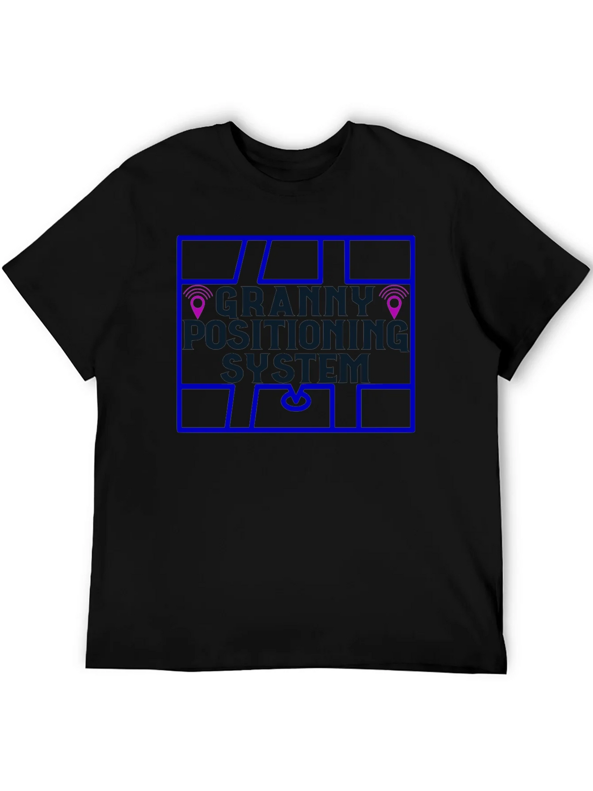Granny Positioning System Black T-Shirt product image 5
