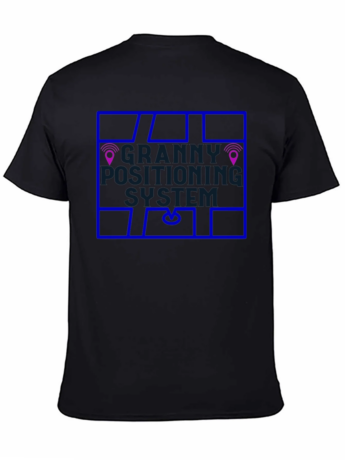 Granny Positioning System Black T-Shirt product image 4