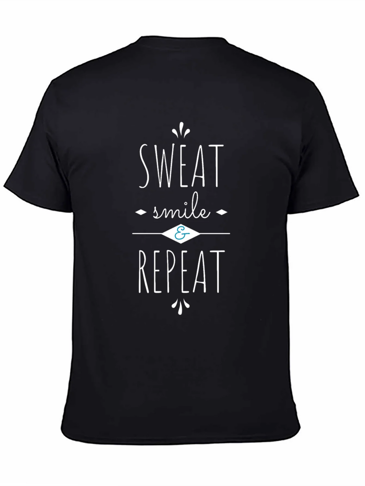 Sweat Smile Repeat Black Graphic Tee Shirt product image 4