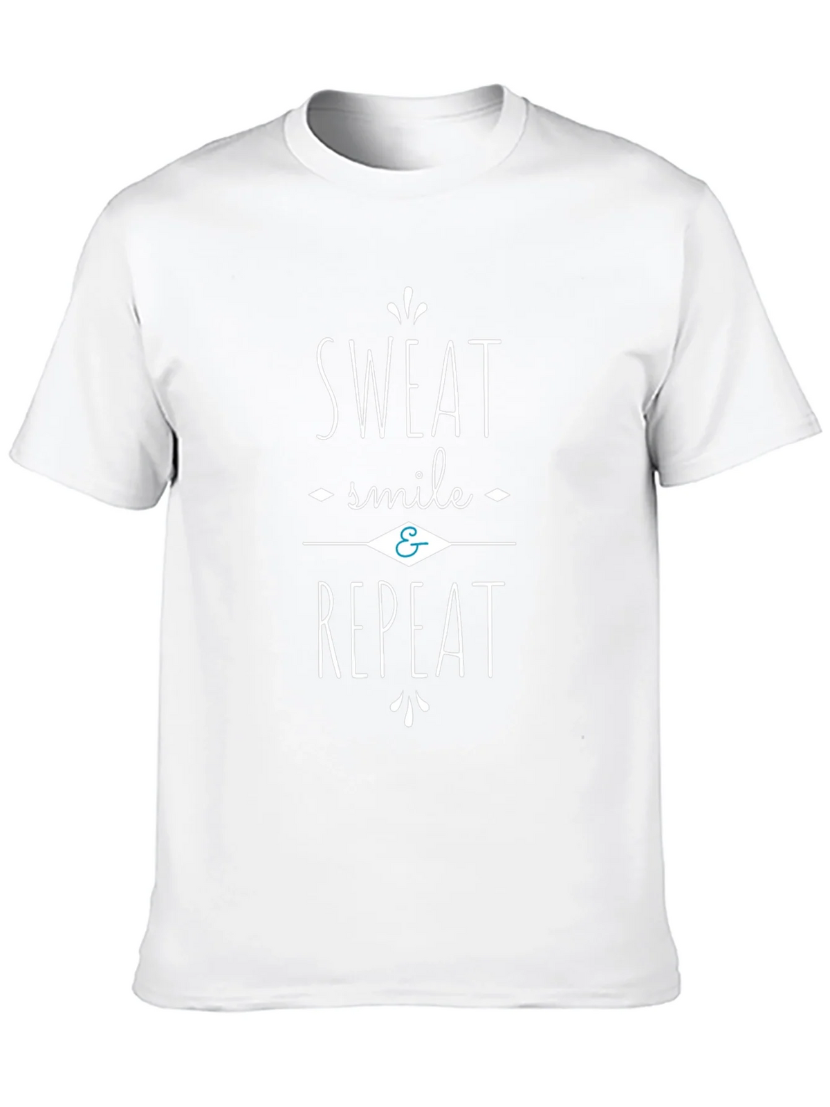 Sweat Smile Repeat Black Graphic Tee Shirt product image 9